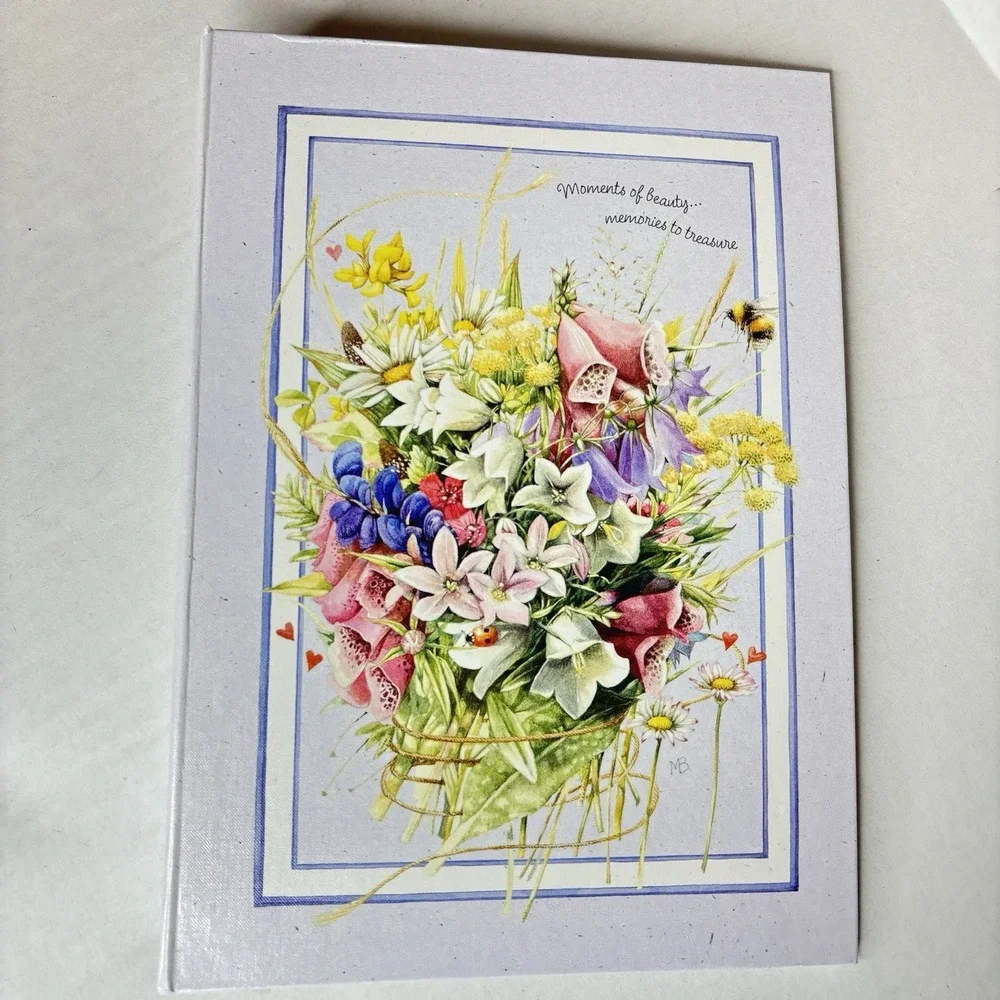 Hallmark Marjolein Bastin Photo Album Flower‎ Bouquet Nature's Sketchbook Purple